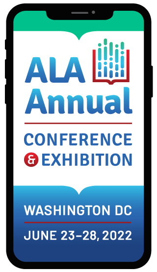 Image of phone displaying the ALA Annual mobile app splash screen